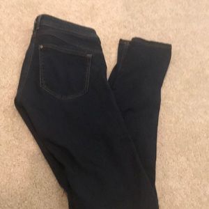 Stretch dark wash skinny jeans